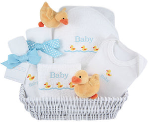 Welcome Baby! Newborn Baby Boy Gift Basket -Blue Deluxe