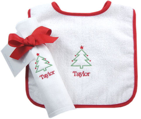 My first store christmas bib personalised